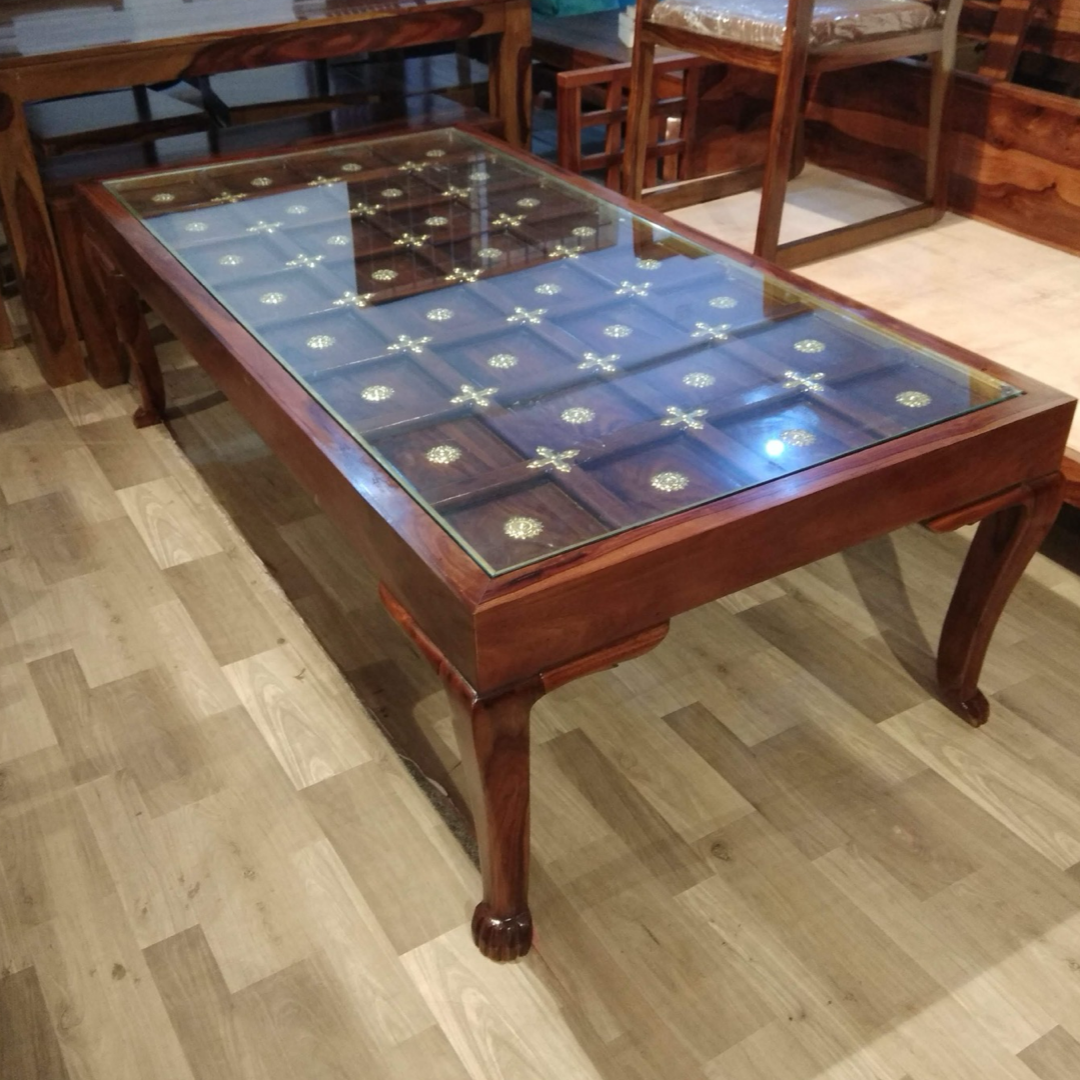 Elevate your living space with our Customised Coffee Table, crafted from premium Sheesham wood.  Buy custom made teapoy & center table near you in Bangalore.