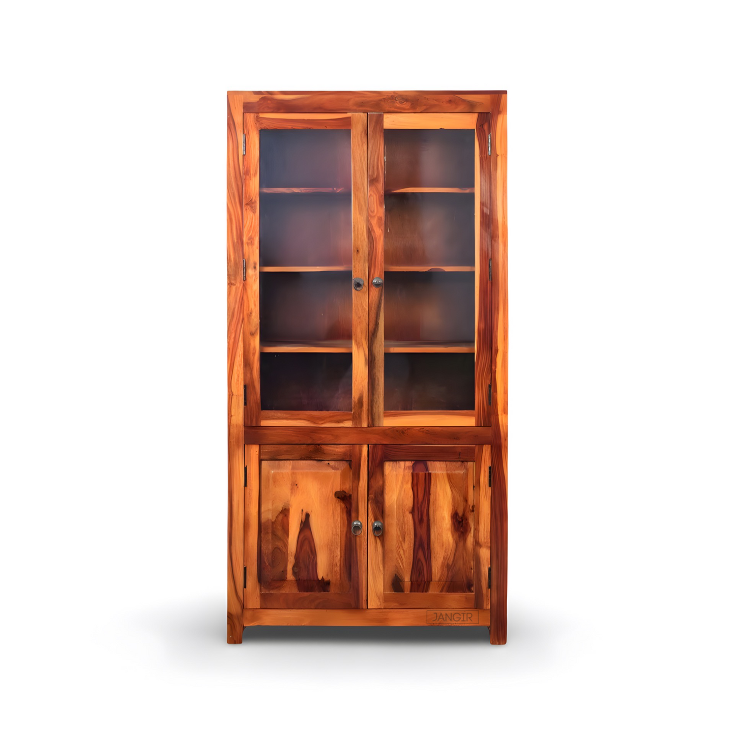 Organize your book collection effortlessly with our beautiful book rack featuring glass doors - a sturdy and stylish book rack made of premium sheesham wood, buy online or visit in-store at Bangalore!