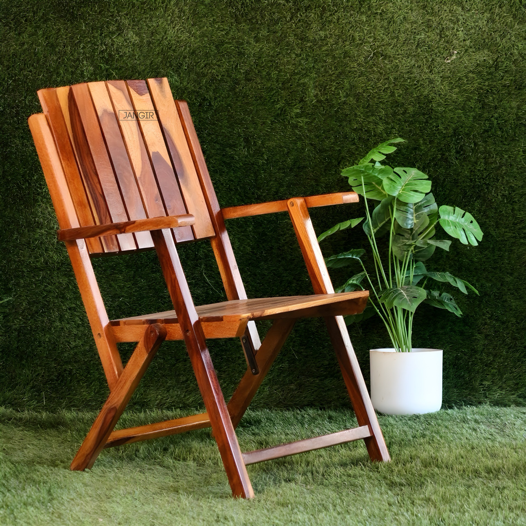 Elevate your outdoor space with our Chair Table Set, sheesham Wood made Folding designed to add style and functionality to any balcony or garden area. Buy online or in-store now!