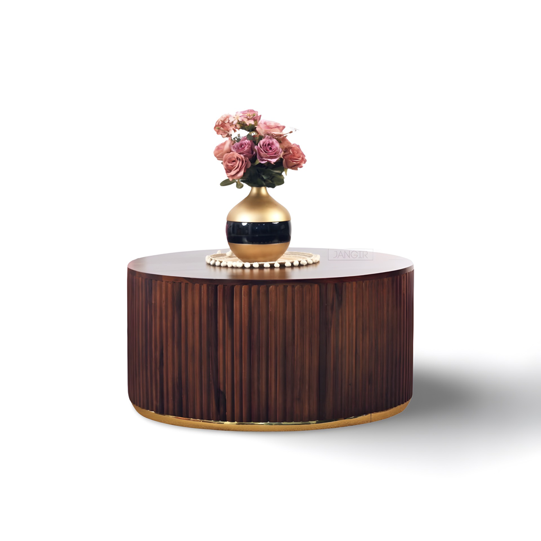 Discover the perfect addition to your home decor - a sleek and modern round coffee table crafted from sheesham wood. Make a statement in living room with this center table, designed to impress.