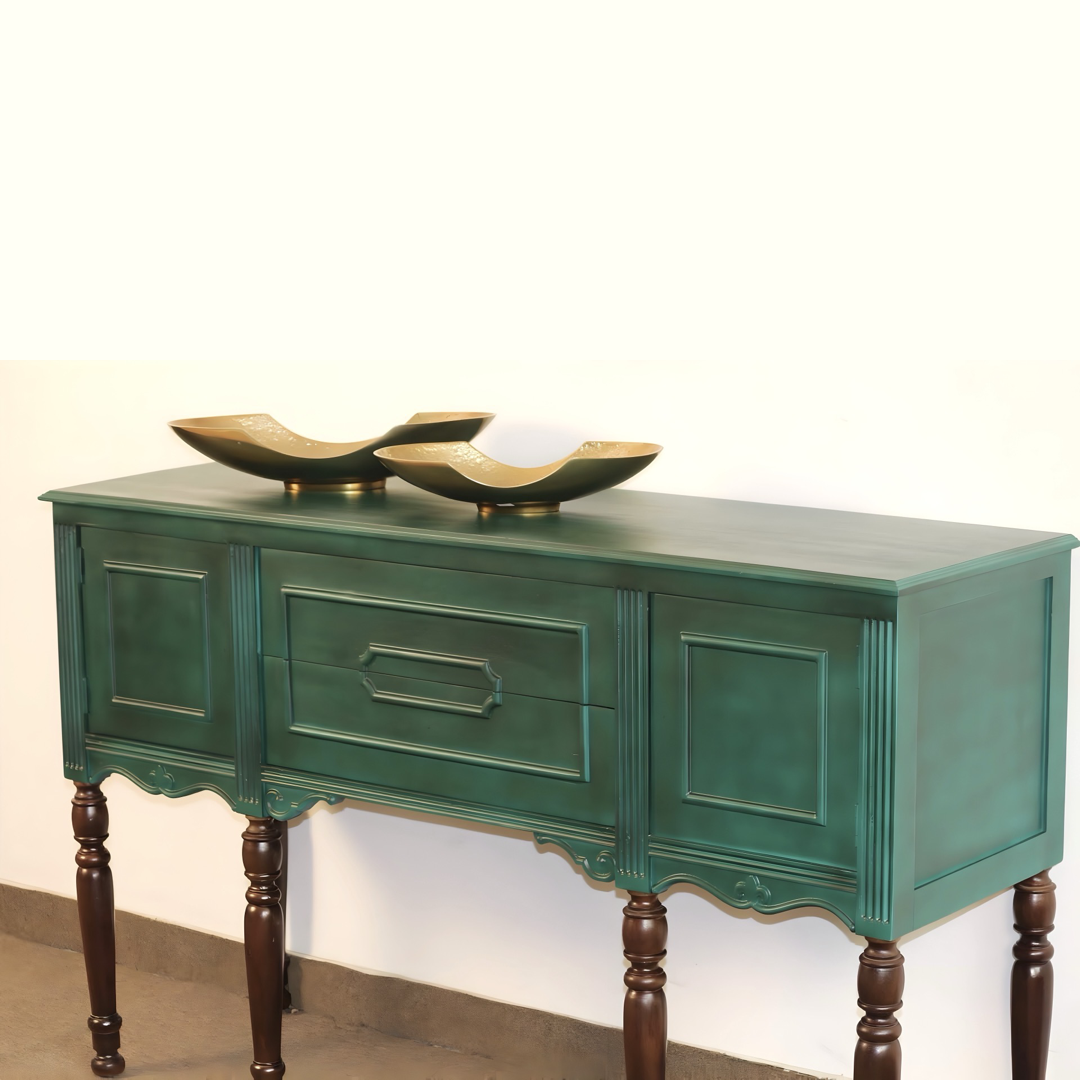 Create a statement in your living room with Sheesham wood Vintage Solid Wood Console Table. Buy console table with storage for foyer - living room in Bangalore