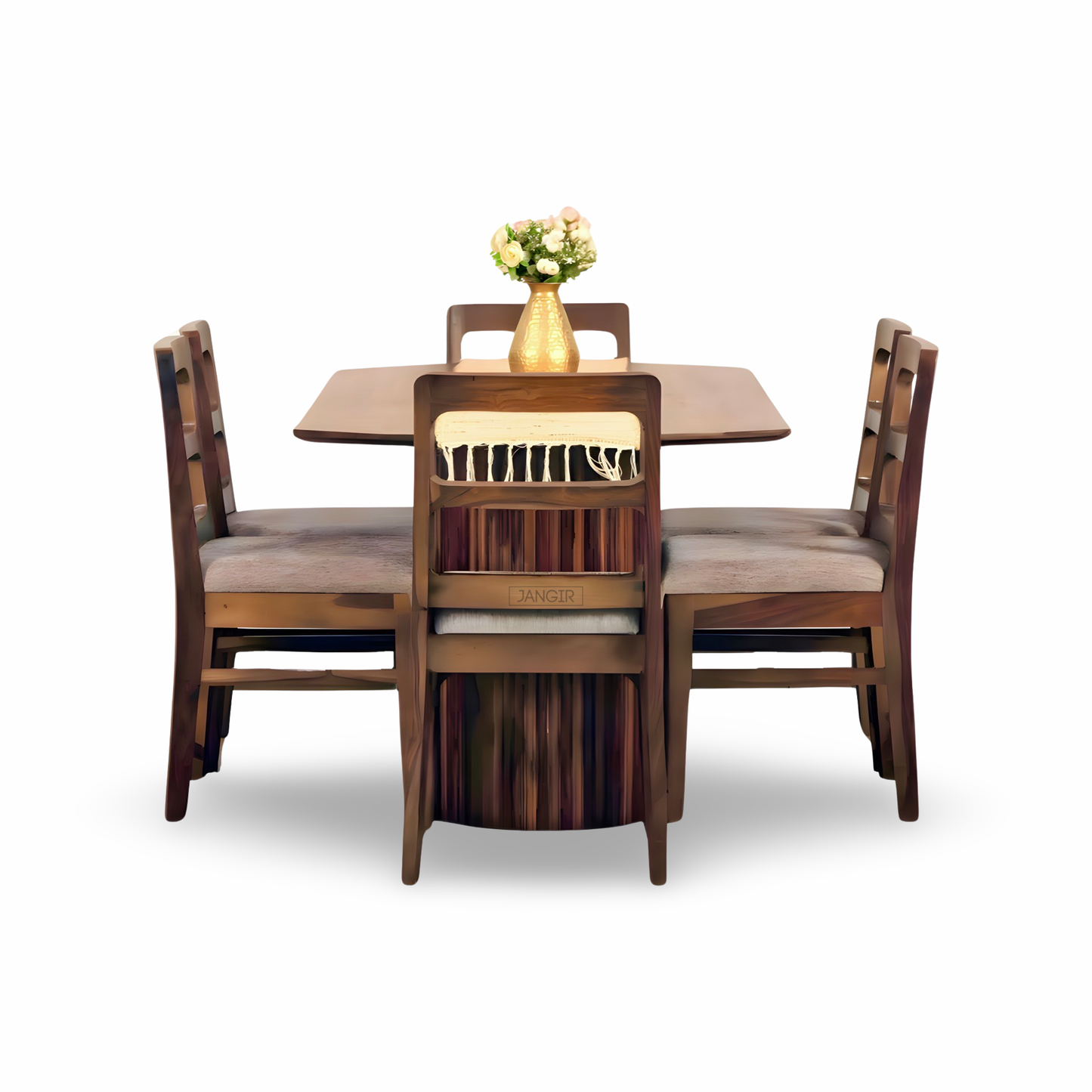 Looking for a modern and stylish dining table set? Check out our exquisite dining table set, crafted with sheesham wood, perfect for six-seater gatherings. Buy online or in-store at Bangalore today!