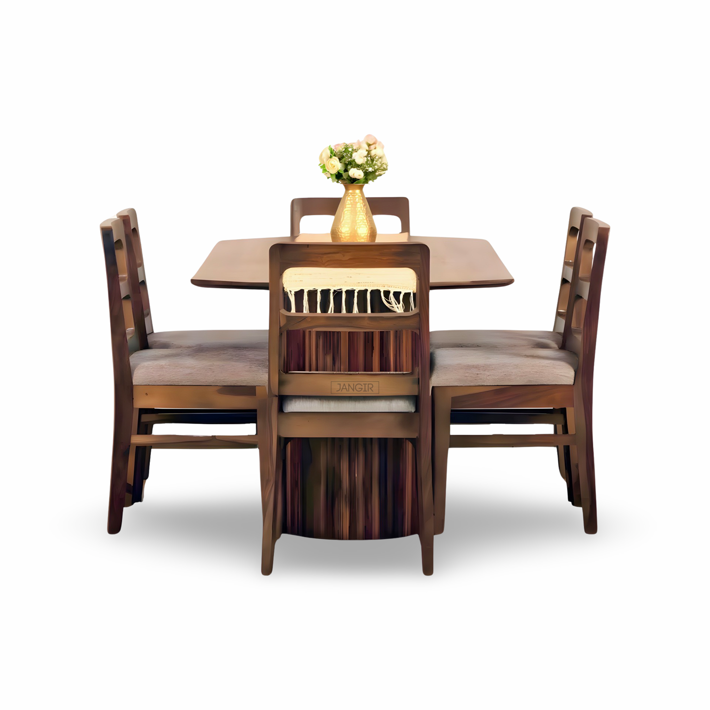 Upgrade your dining room with sheesham wood made Stripper Solid Wood Dining Table Set. Buy modern & Luxury six-seater dining tables today near you in Bangalore