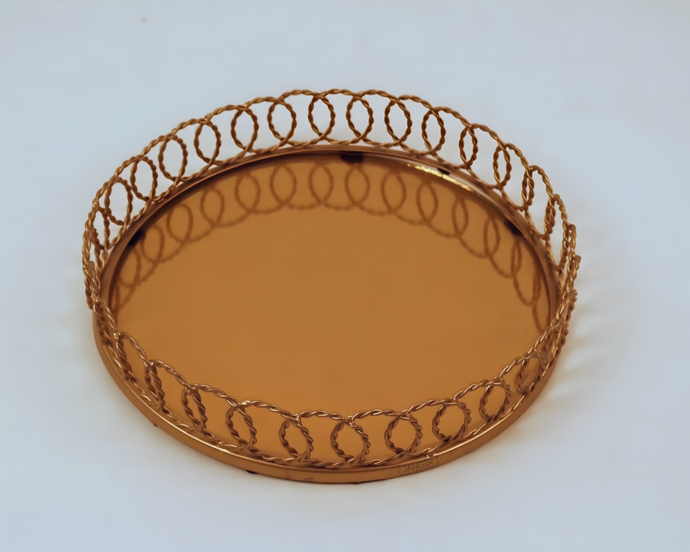 Golden Wire Glass Tray