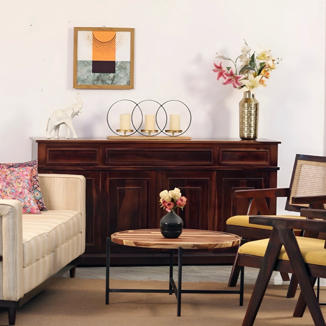 Enhance your living space with our Customised Cabinet, crafted from premium Sheesham wood. Custom made Cabinet near you in Bangalore