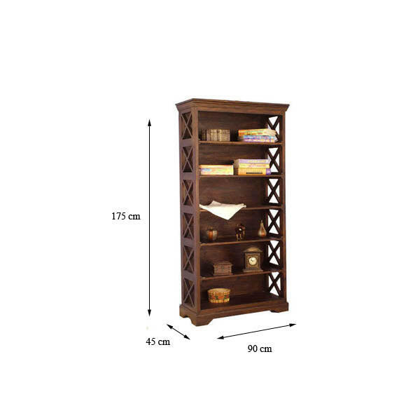 CROSS SIDE BOOK RACK.