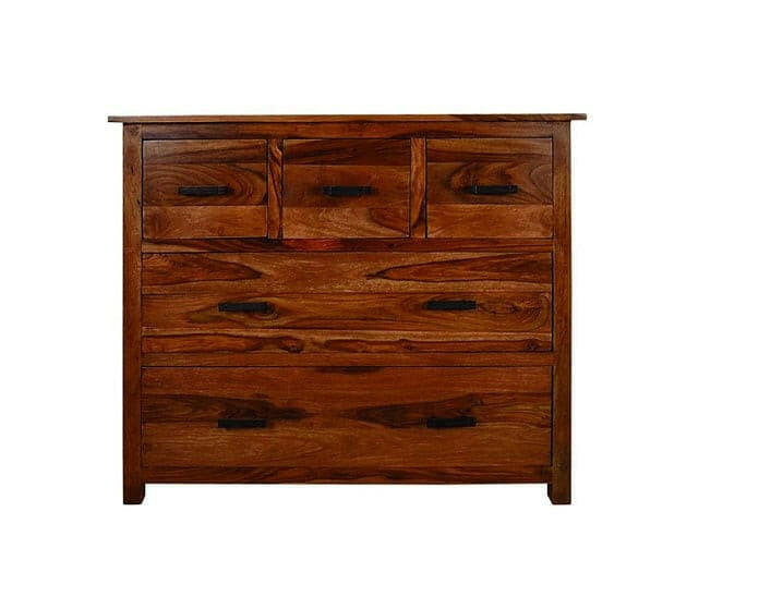 Box chest of drawers.