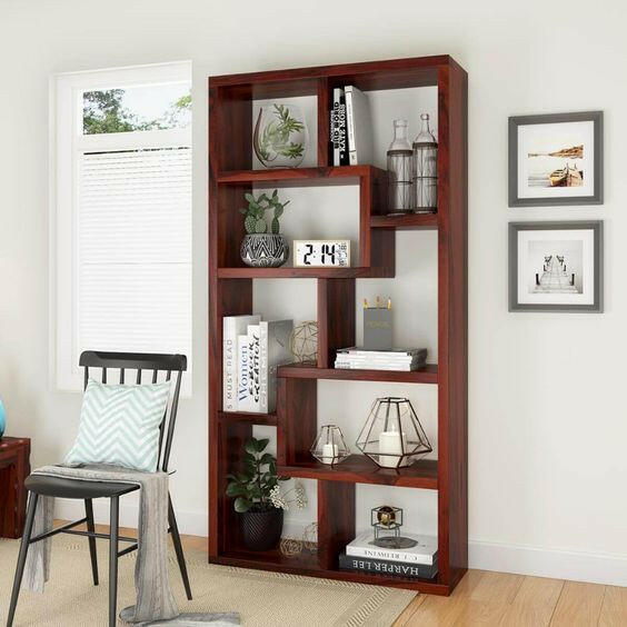 Contemporary Geometric Bookcase.