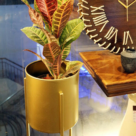 Brass Fininsh Planter Set of three.