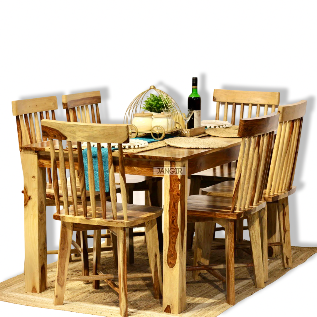 Transform Your dining room with Farmhouse Dining Table Set, made from Sheesham Wood. Add a Elegance Touch to Your Home with four and six seater dining set. Shop near you in Bangalore