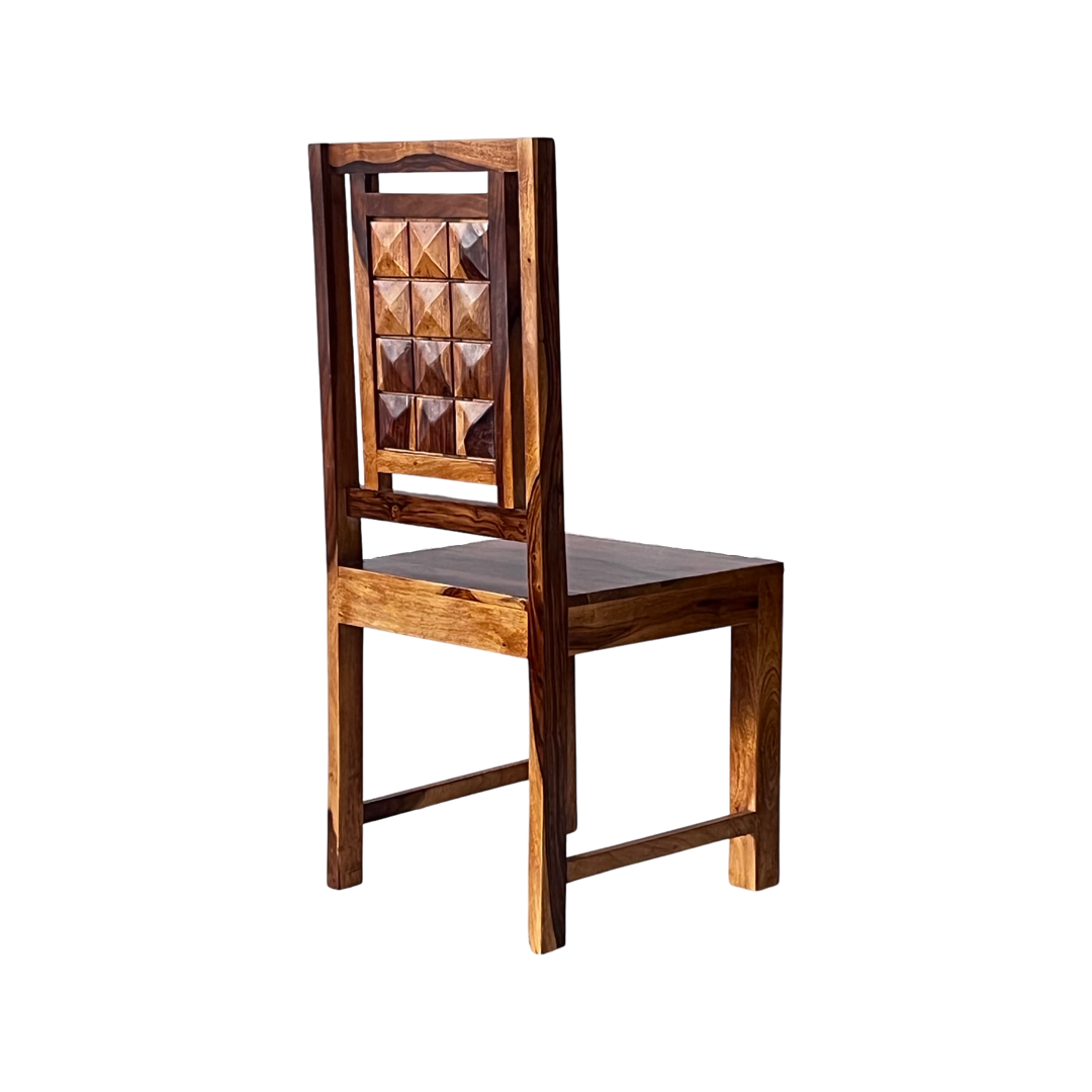 Enhance the elegance of your dining space with sheesham wood made Diamond Solid Wood Dining Set Six Seater, Shop now