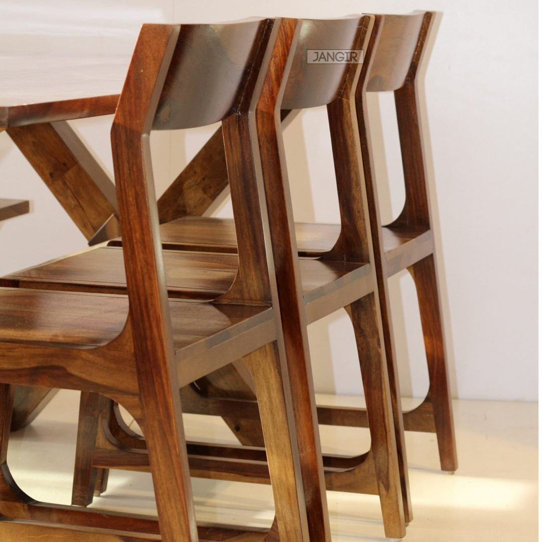 Looking for a space saving and stylish dining table set? Buy our space saving sheesham wood Liner Dining Set With Bench near you in Bangalore.