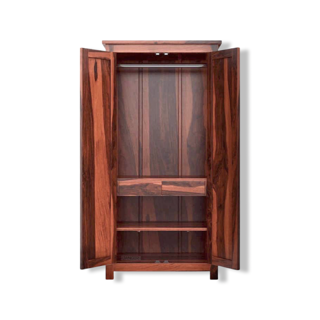 solid wood Wardrobe, wooden wardrobe, bedroom cupboards, two door wardrobe, wooden almirah, sheesham wood stylish wardrobe, Morden wooden wardrobe, designer wardrobe in bangalore