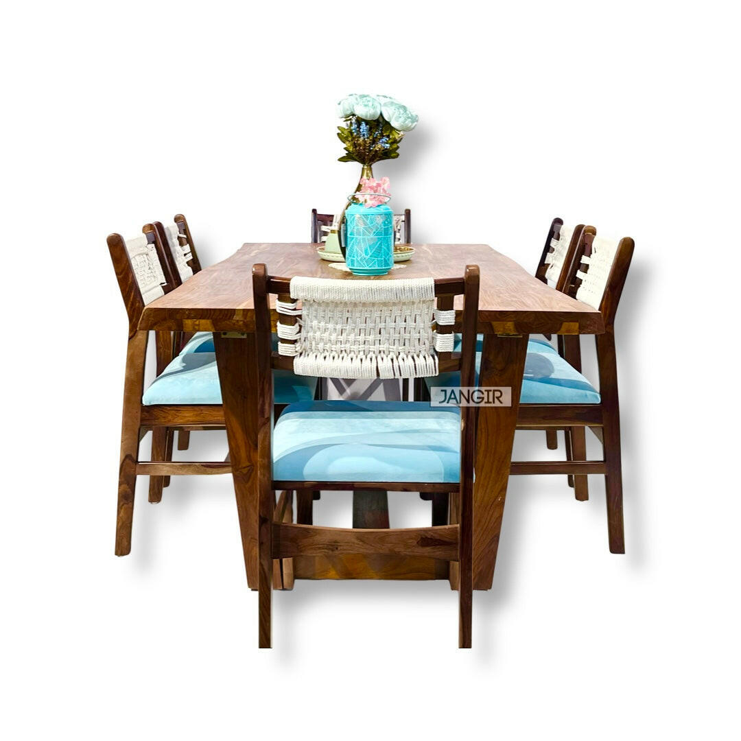upgrade your dining area with our Natural Live edge Dining Table, made with Premium sheesham wood. Shop Luxury six seater Dining Tables near you in Bangalore