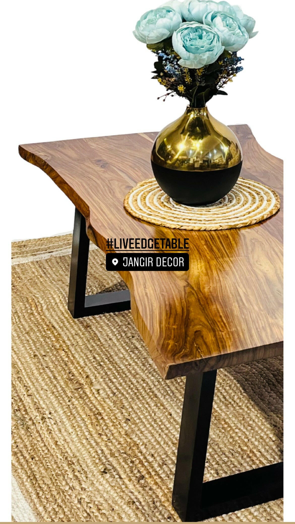 Discover elegant A grade sheesham wood live edge coffee tables for your living room. Shop modern center table near you in Bangalore and enhance your space!