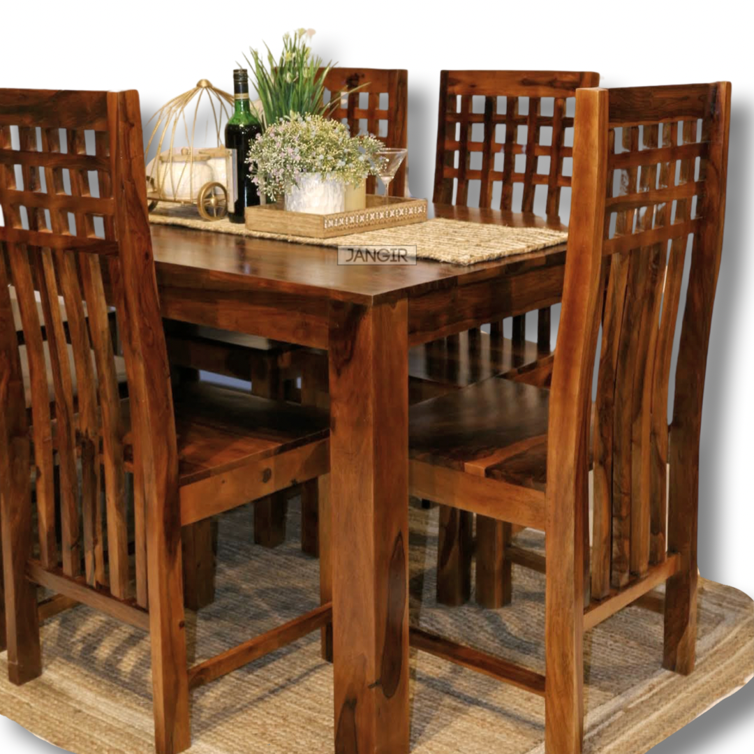 Browse our exquisite collection of sheesham wood dining sets, featuring stylish four and six-seater options. Elevate your dining experience with our durable, high-quality dining tables. Shop now!