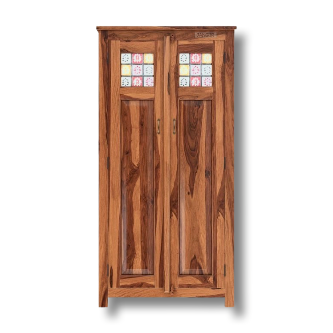 Tiles Shekhawati Sheesham wood Wardrobe.