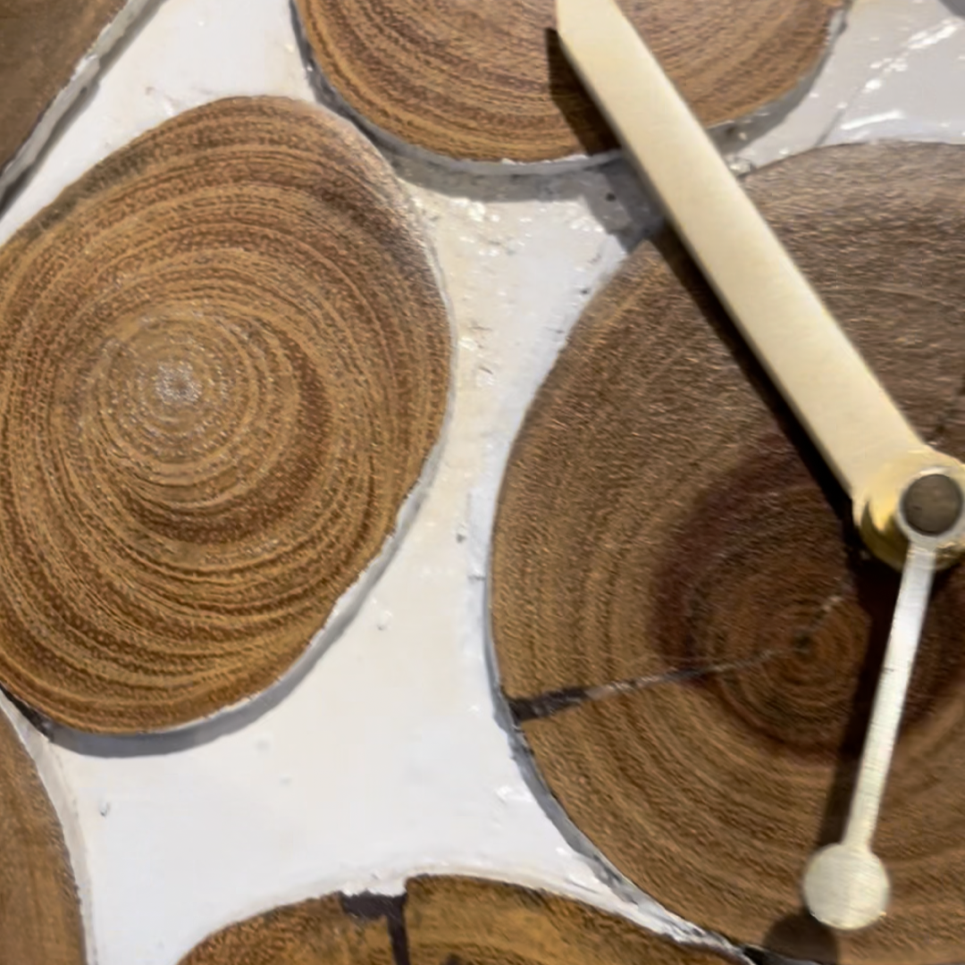 Raw Wood Log Wall Clock.