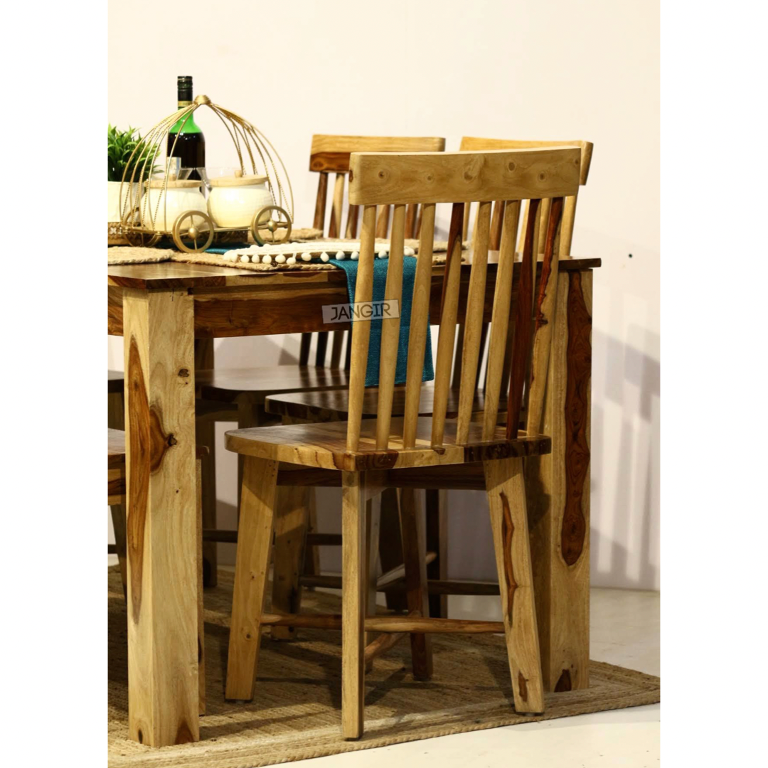 Transform Your Space with a Classic Farmhouse Style Dining Table Set Made from solid Sheesham Wood. Ideal for Both Six and Four Seaters, Add a Elegance Touch to Your Home. Shop near you in Bangalore