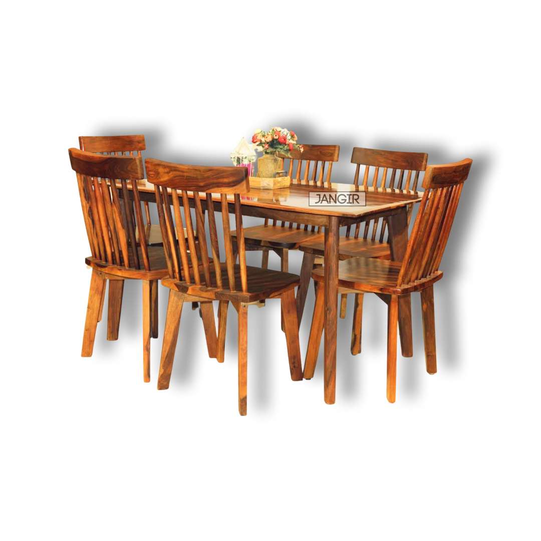 Upgrade  your dining space with our beautiful Alee Dining Set, crafted with Sheesham wood. Transform your space with modern dining table set near you in Bangalore