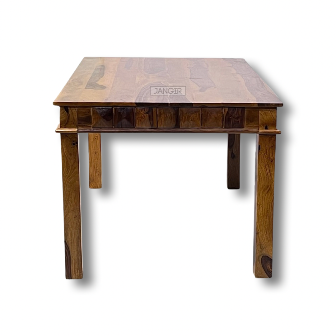 Elevate your dining room with our modern diamond dining set, made with sheesham wood. Buy six & four seater modern wooden dining tables near you in Bangalore!