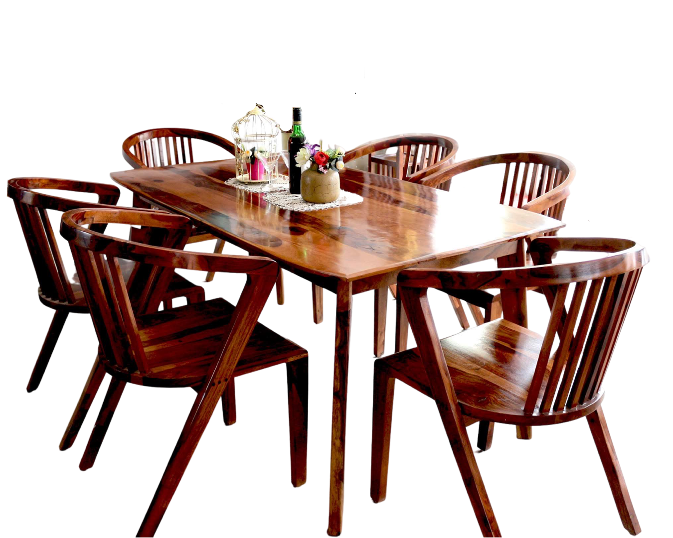 Elevate your dining space with our modern and designer Europa dining set, made from Sheesham wood.  Buy six-seater or four-seater dining table today !
