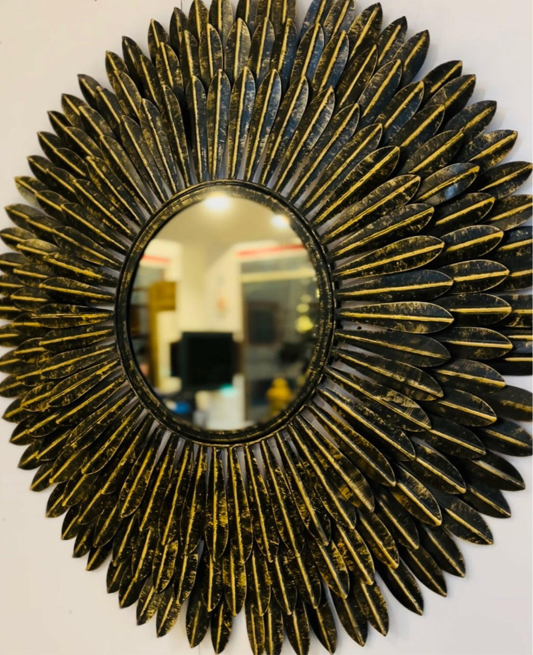 Metallic Leafy Mirror.