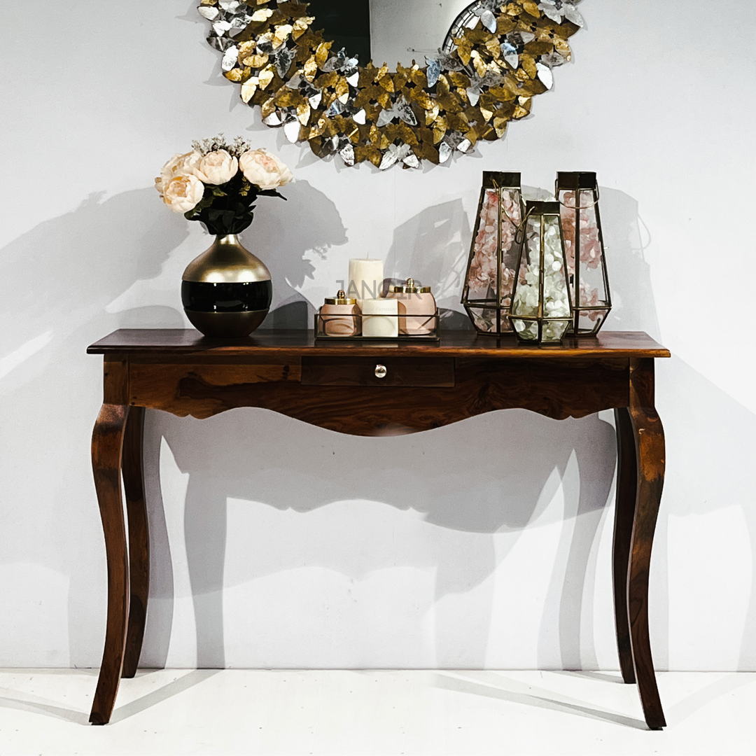 Discover the eloquence of our Rose console table for living room, made with sheesham wood. Buy Console Table online in India at lowest price, explore today!