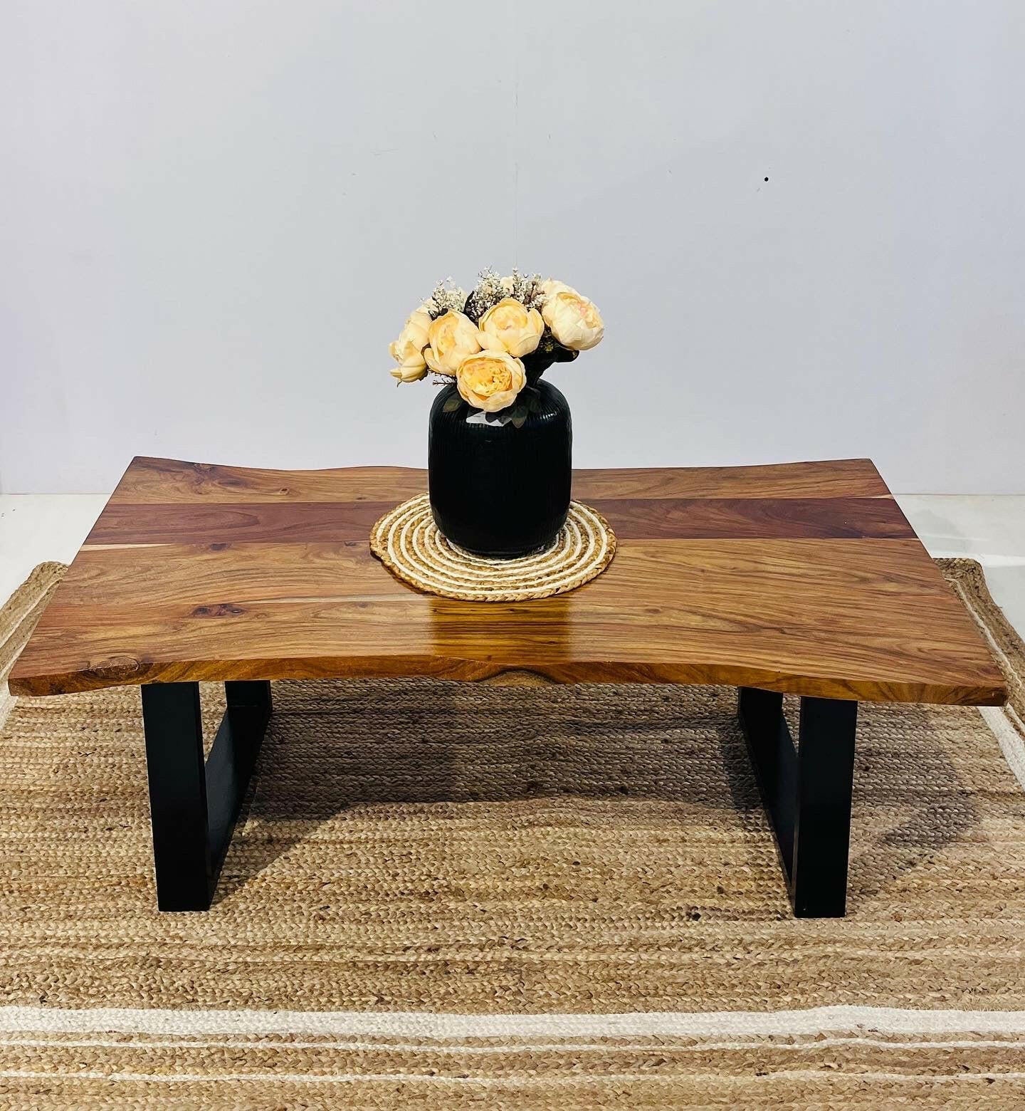 Discover elegant A grade sheesham wood live edge coffee tables for your living room. Shop modern center table near you in Bangalore and enhance your space!