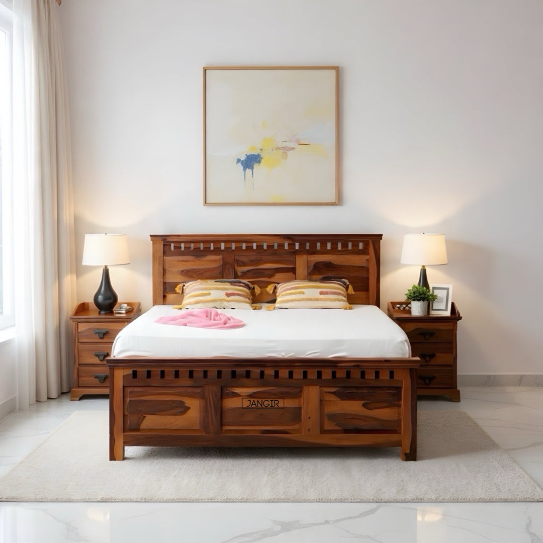 Solid Wood Kuber Storage Bed