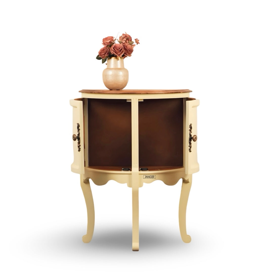 Add charm in living room with our sheesham wood Half Moon Rustic Wood Console Table. Buy console table with storage for entryway, hallway near you in Bangalore