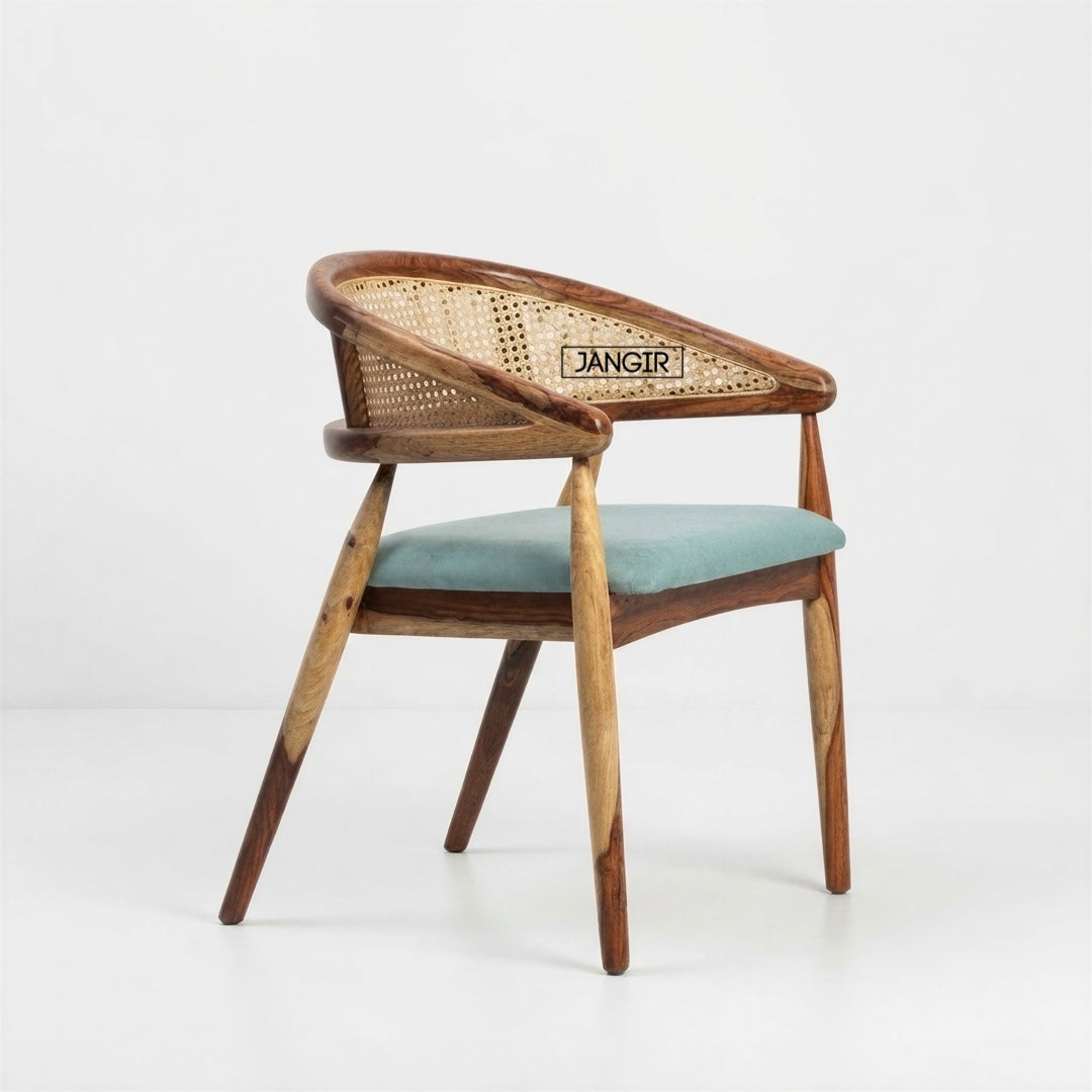 Comfort Live Edge Dining Table With Cane Chairs