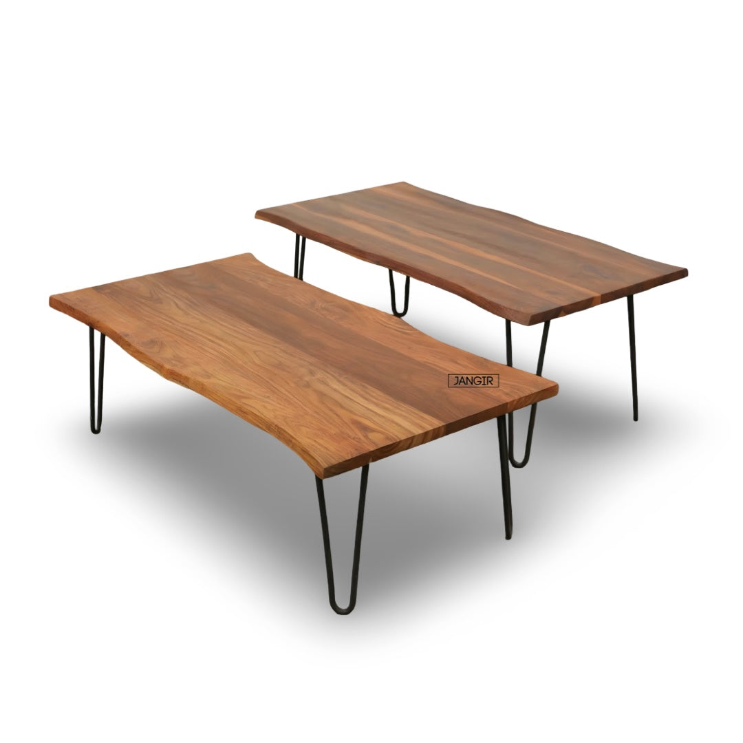 Upgrade your living room with the Wire Premium Live Edge Coffee Table! Shop today Stylish and sturdy wooden center tables near you in Bangalore