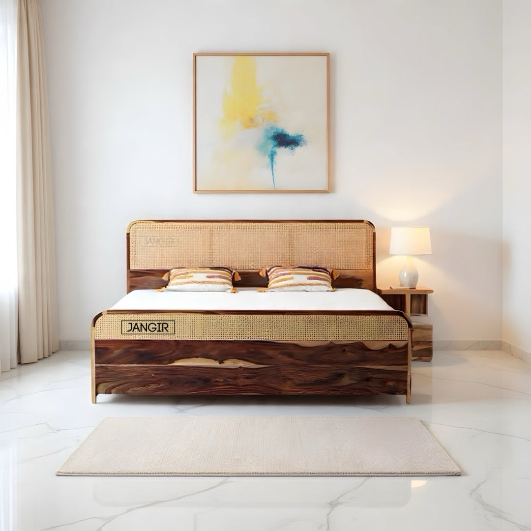 Treat Solid Wood Cane Bed