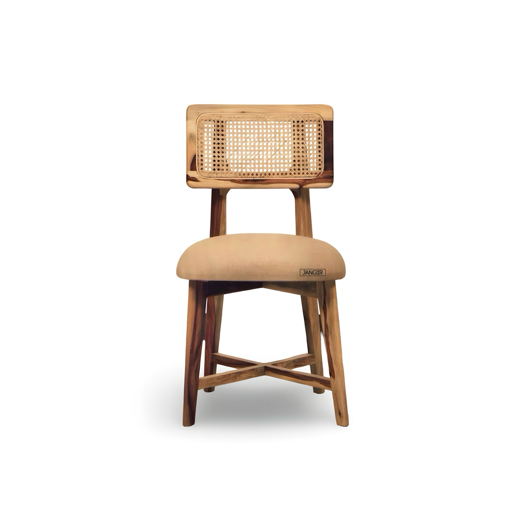 Enhance your dining area with the sophisticated Reaper Sheesham Wood Dining Set featuring cane chairs. Order today for premium quality dining table near you!