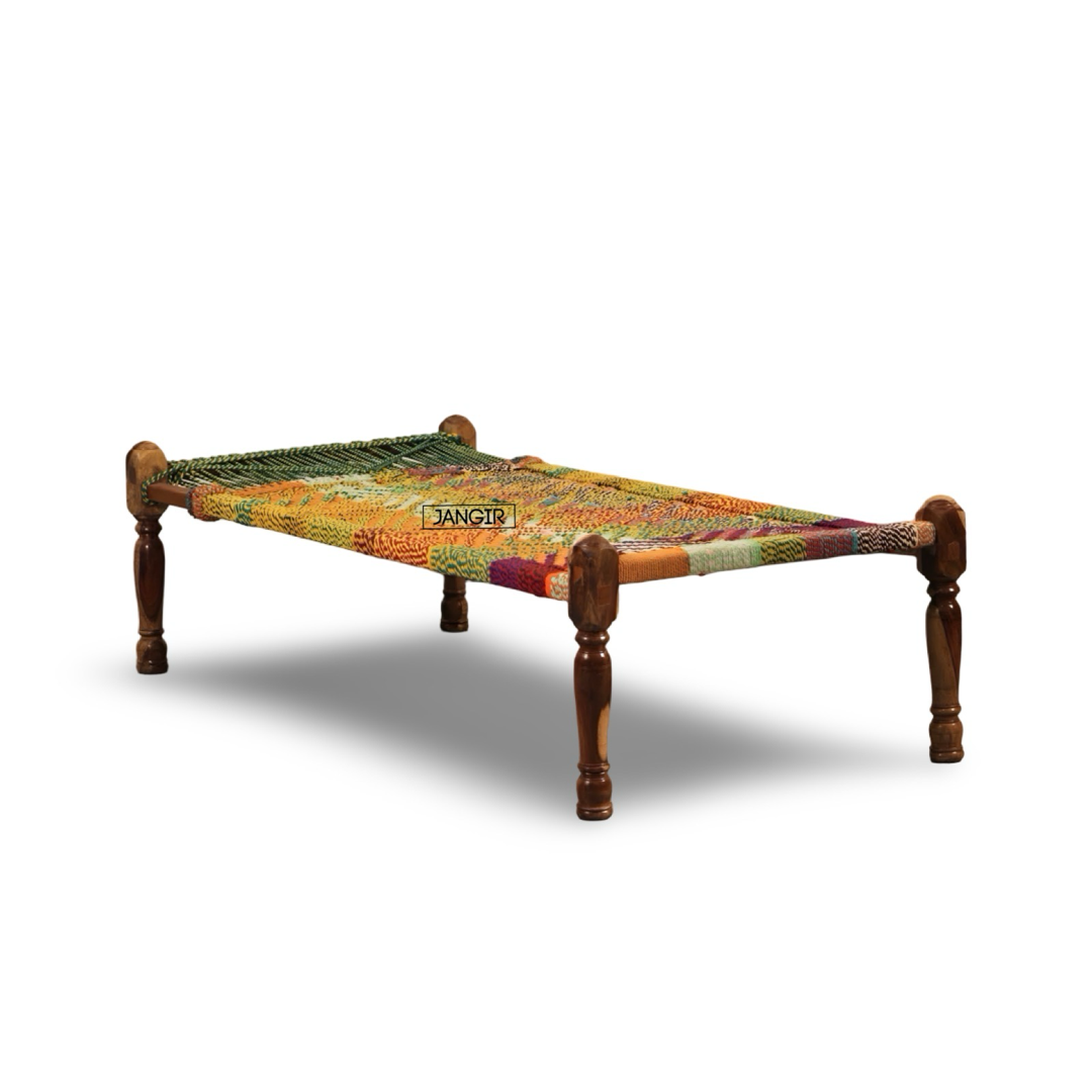 Discover our Multi Colour Charpai, made with sheesham wood. Buy authentic Rajasthani designs wooden charpai bed and Khatiya online near you at best price!