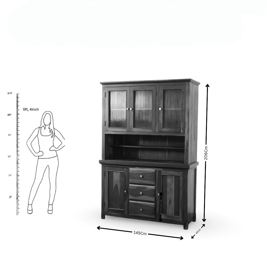 Bluer Sheesham Wood Crockery Unit