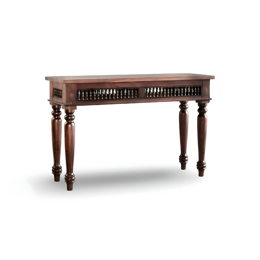Elevate your living room or entryway with our elegant Solid Sheesham Wood Slim Console Table. Shop wooden console table now for timeless style and durability.