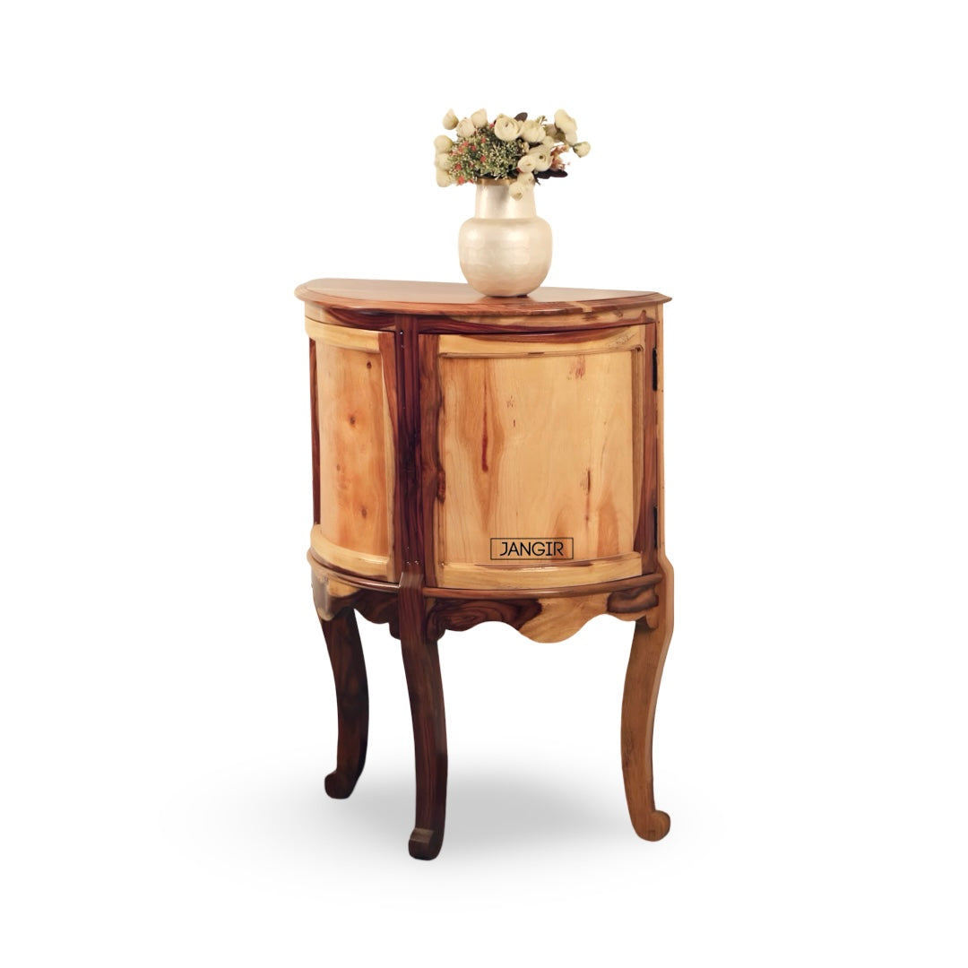 Add charm in living room with our sheesham wood Half Moon Rustic Wood Console Table. Buy console table with storage for entryway, hallway near you in Bangalore