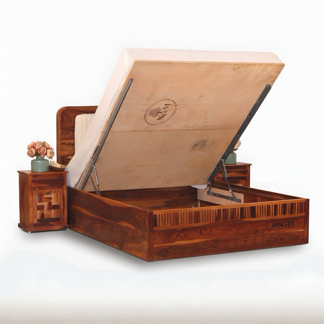 Doss Sheesham Wood Storage Bed