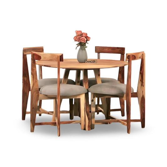 Elevate your dining space with the durable Sheesham Wood Round Table Set. Shop now for timeless elegance and quality near you in Bangalore