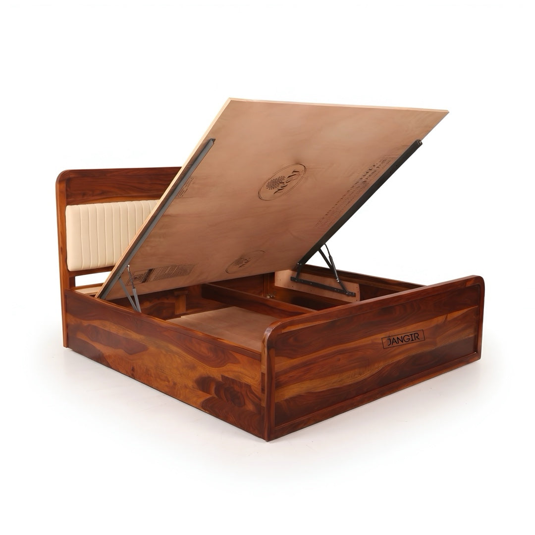 Liner Sheesham Wood Storage Bed