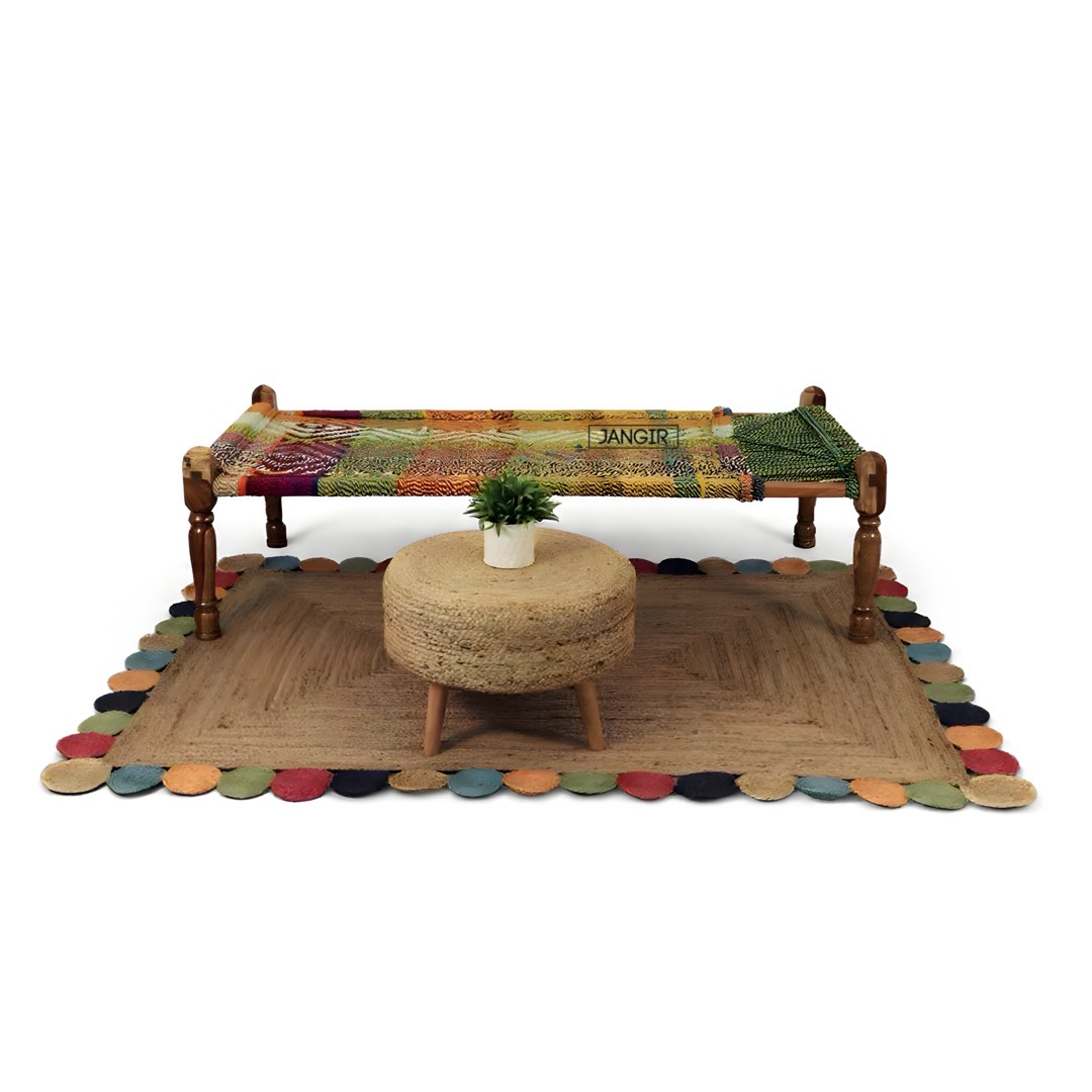Discover our Multi Colour Charpai, made with sheesham wood. Buy authentic Rajasthani designs wooden charpai bed and Khatiya online near you at best price!