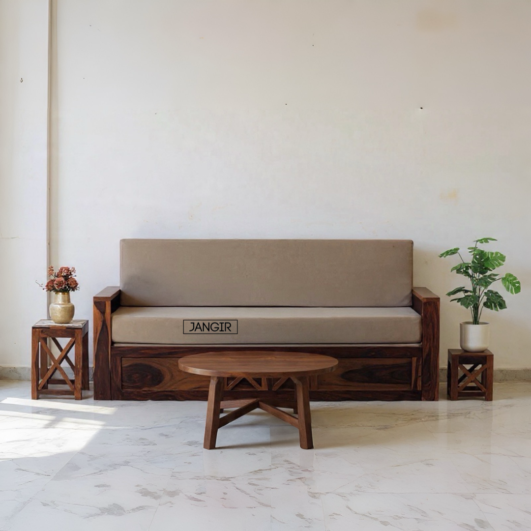 Max Sheesham Wood Sofa cum Bed.