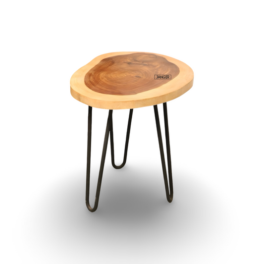 Enhance your home with our Wire Live Edge Side Table—durable sheesham wood and metal legs. Shop now for timeless elegance!