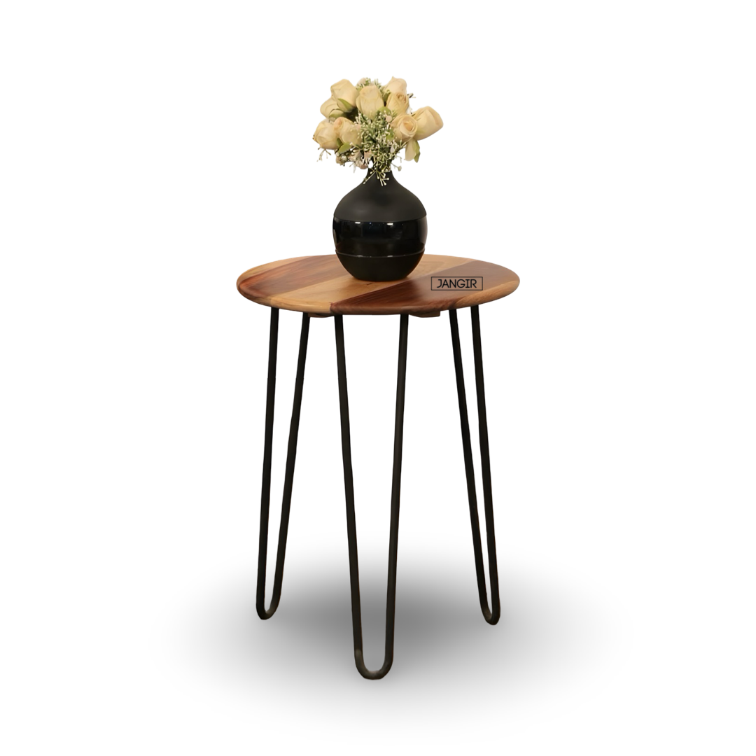 Discover the Wire Side Table with sheesham wood top and metal legs. Enhance your living space—shop now for timeless style and durability.