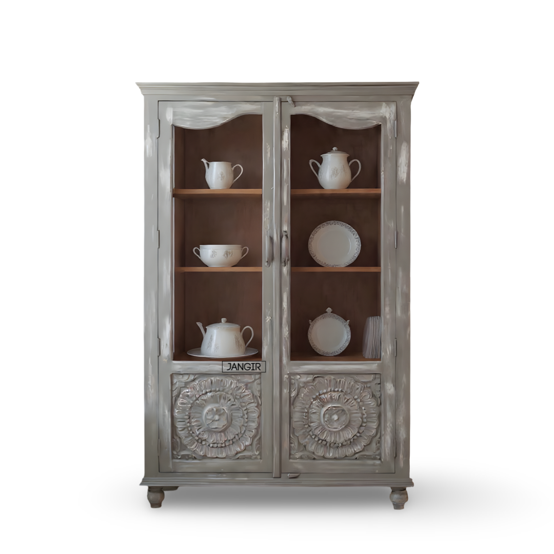 Ramgarh Carved Rustic Crockery Unit