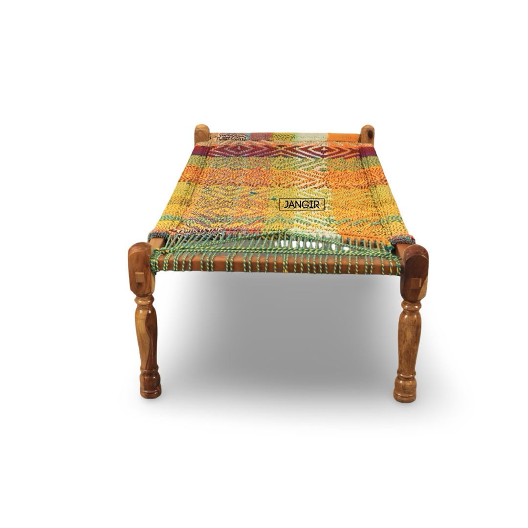 Discover our Multi Colour Charpai, made with sheesham wood. Buy authentic Rajasthani designs wooden charpai bed and Khatiya online near you at best price!