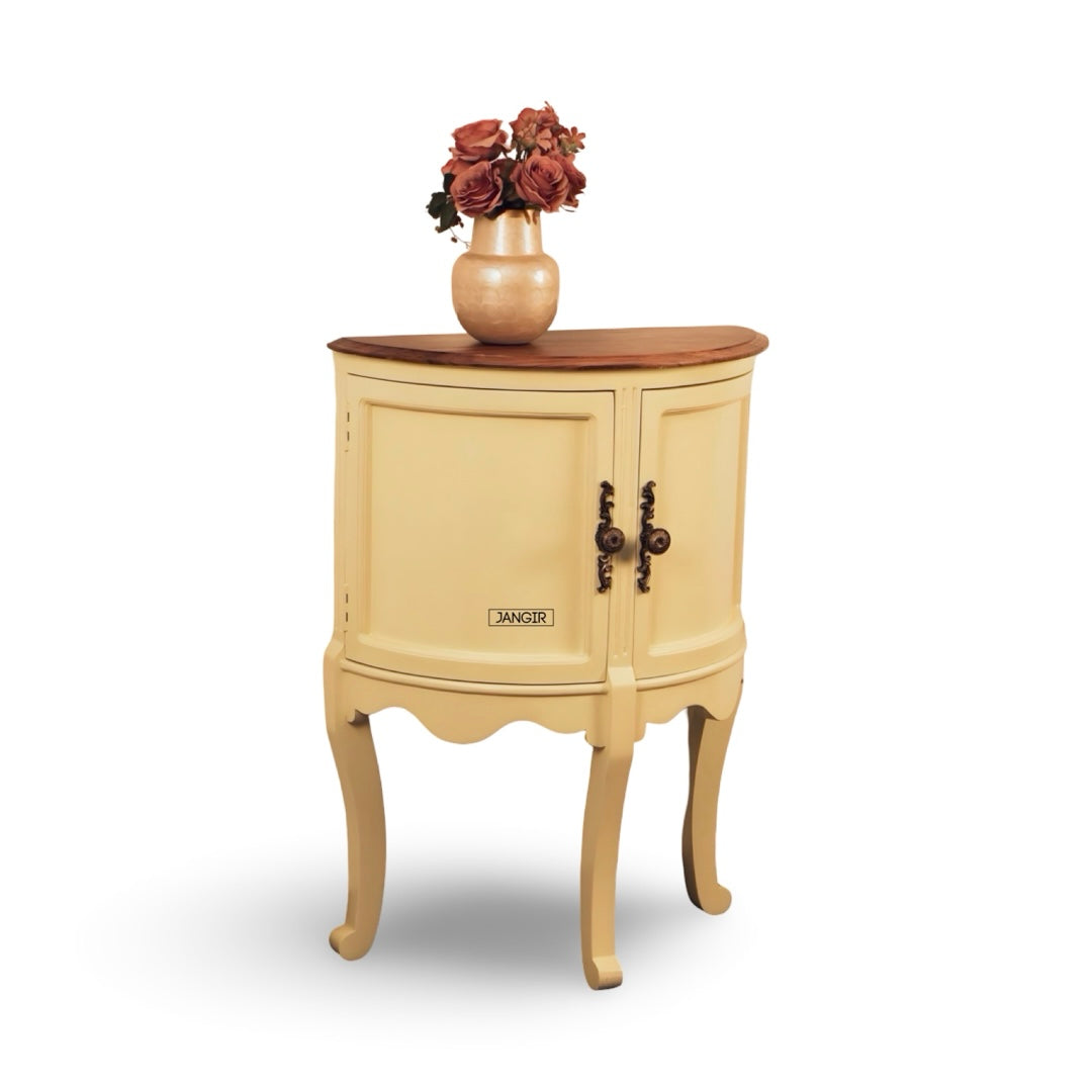 Add charm in living room with our sheesham wood Half Moon Rustic Wood Console Table. Buy console table with storage for entryway, hallway near you in Bangalore