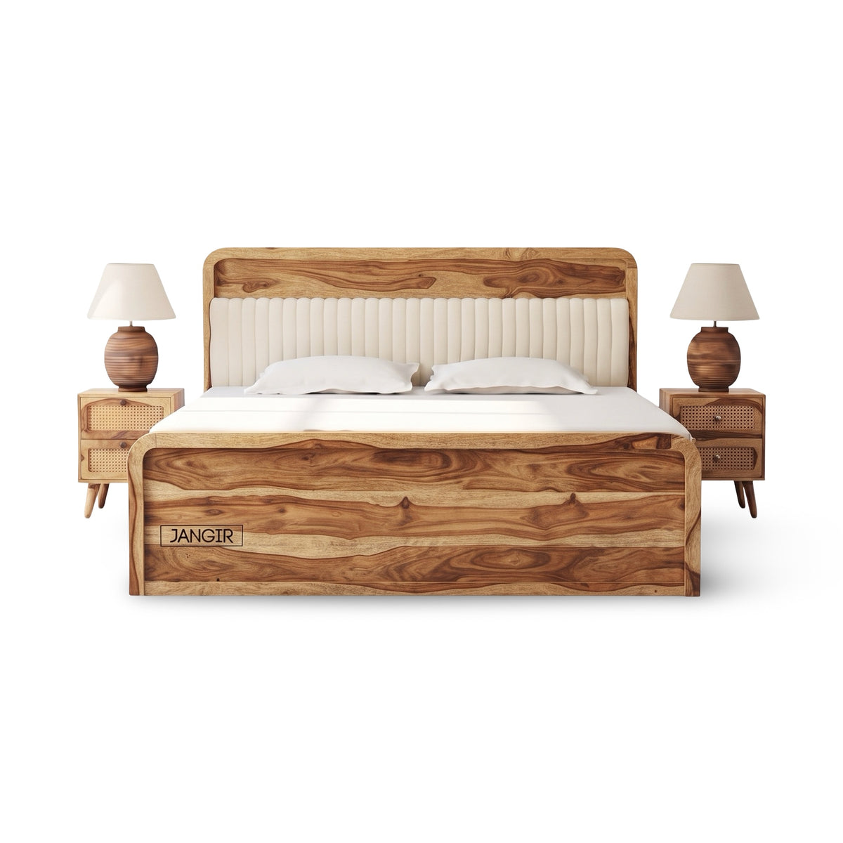 Liner Sheesham Wood Storage Bed